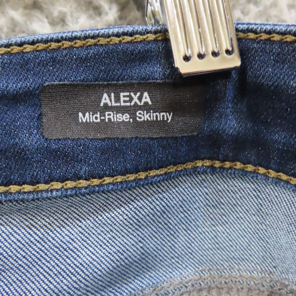 Mavi Jeans Alexa Womens 34 Mid Rise‎ Skinny Denim Stretch Cotton Blend Dark Wash - Picture 10 of 13
